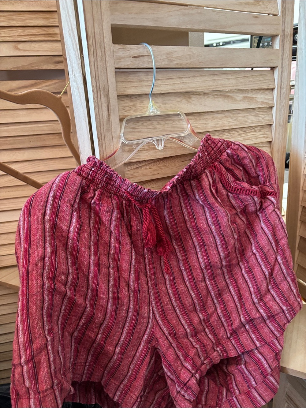 Briggs New York Striped Linen Blend Pull-On Shorts XXL